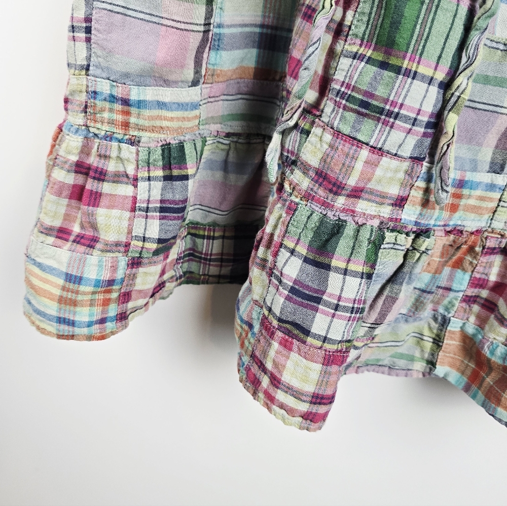 Juicy Couture Green Patchwork Plaid Drawstring Sl… - image 4